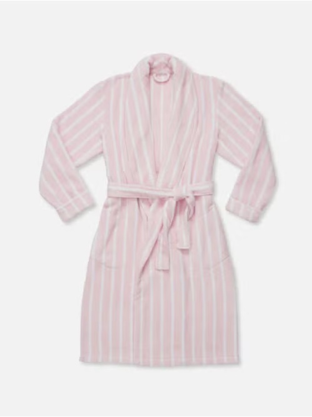 Brooklinen striped Pink Terry Cloth Robe